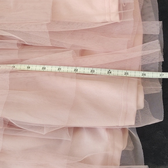 Elegant Pink Layered Tulle Skirt - Picture 9 of 9